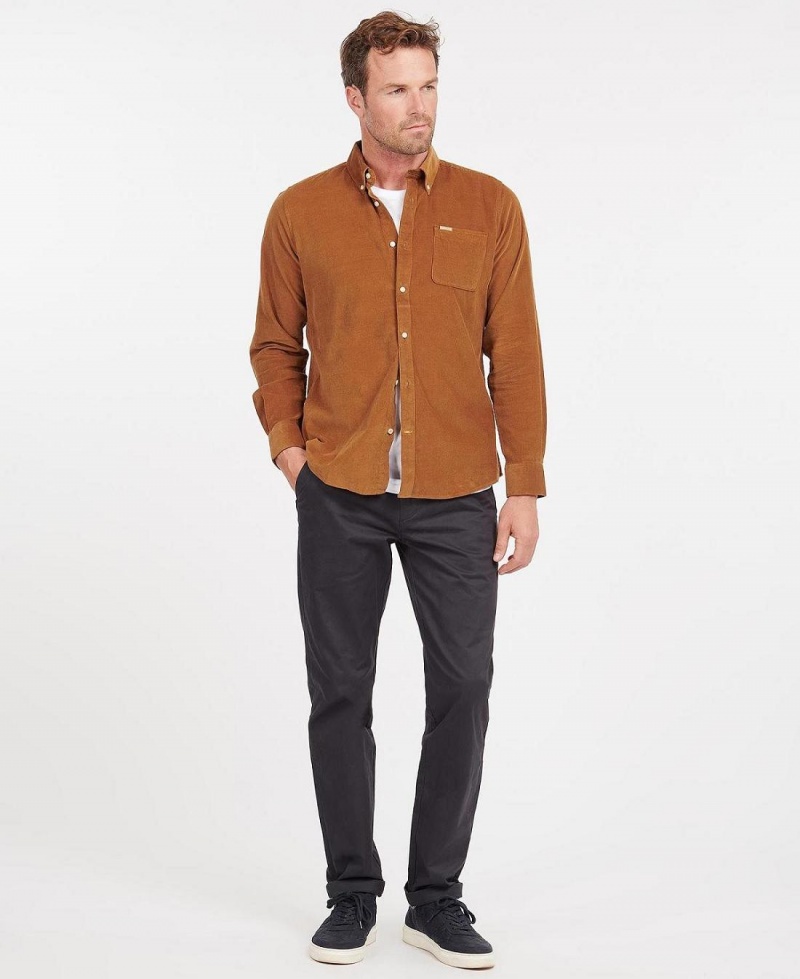 Hauts Barbour Ramsey Tailored Fit Shirt Homme Marron | France_BAR98153