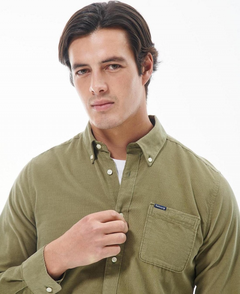 Hauts Barbour Ramsey Tailored Fit Shirt Homme Vert | France_BAR11608