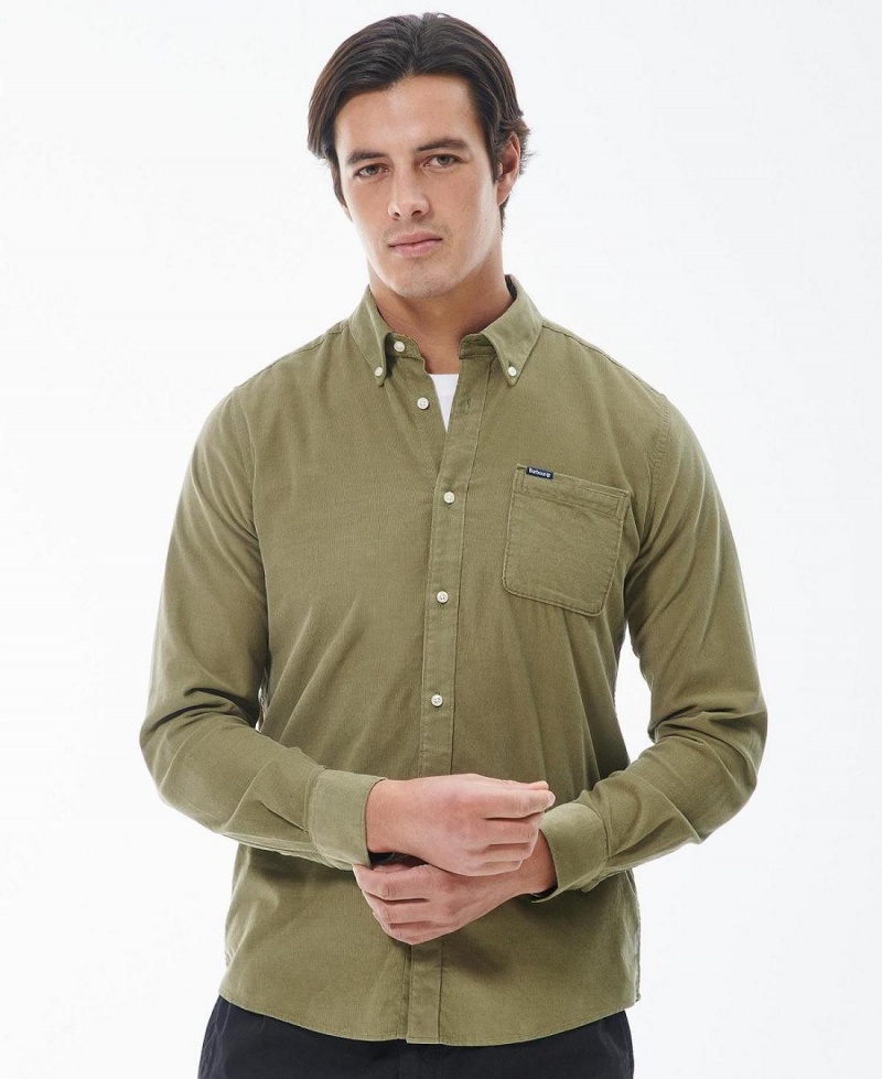 Hauts Barbour Ramsey Tailored Fit Shirt Homme Vert | France_BAR11608