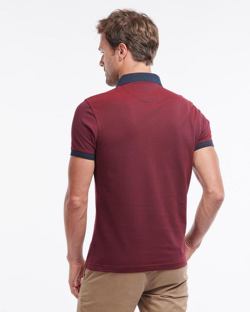 Hauts Barbour Sports Polo Mix Shirt Homme Rouge | France_BAR42022