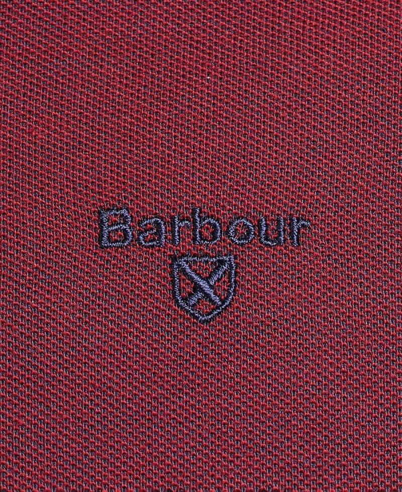 Hauts Barbour Sports Polo Mix Shirt Homme Rouge | France_BAR42022