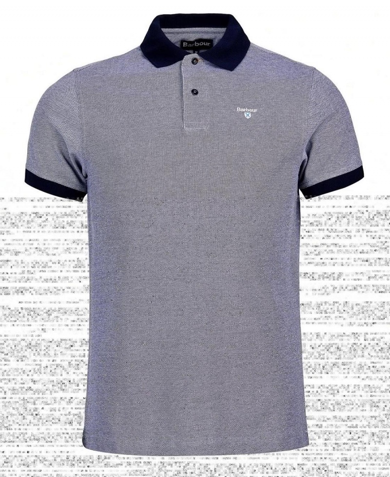 Hauts Barbour Sports Polo Mix Shirt Homme Bleu | France_BAR45279