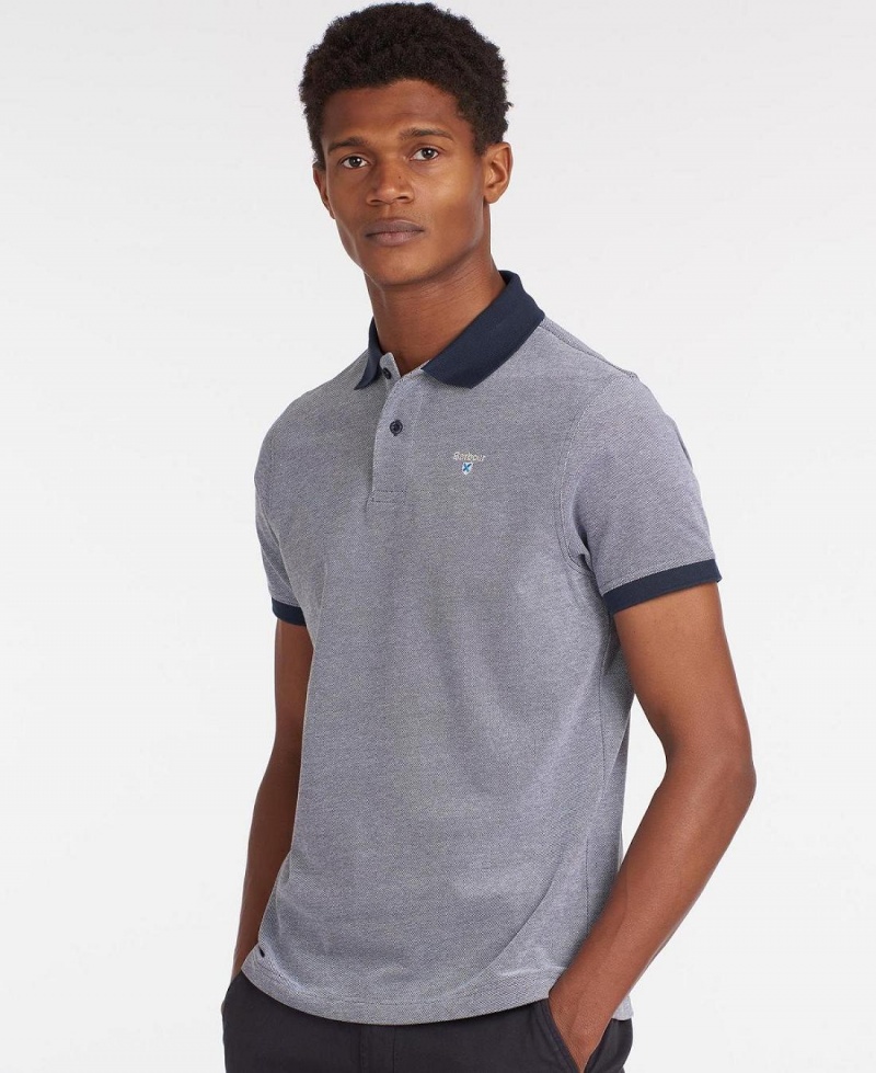 Hauts Barbour Sports Polo Mix Shirt Homme Bleu | France_BAR45279