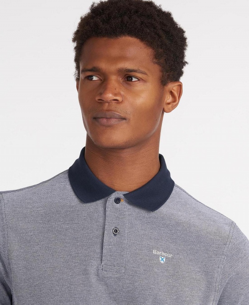 Hauts Barbour Sports Polo Mix Shirt Homme Bleu | France_BAR45279