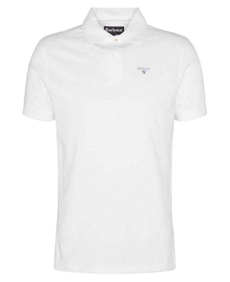 Hauts Barbour Sports Polo Shirt Homme Blanche | France_BAR53228