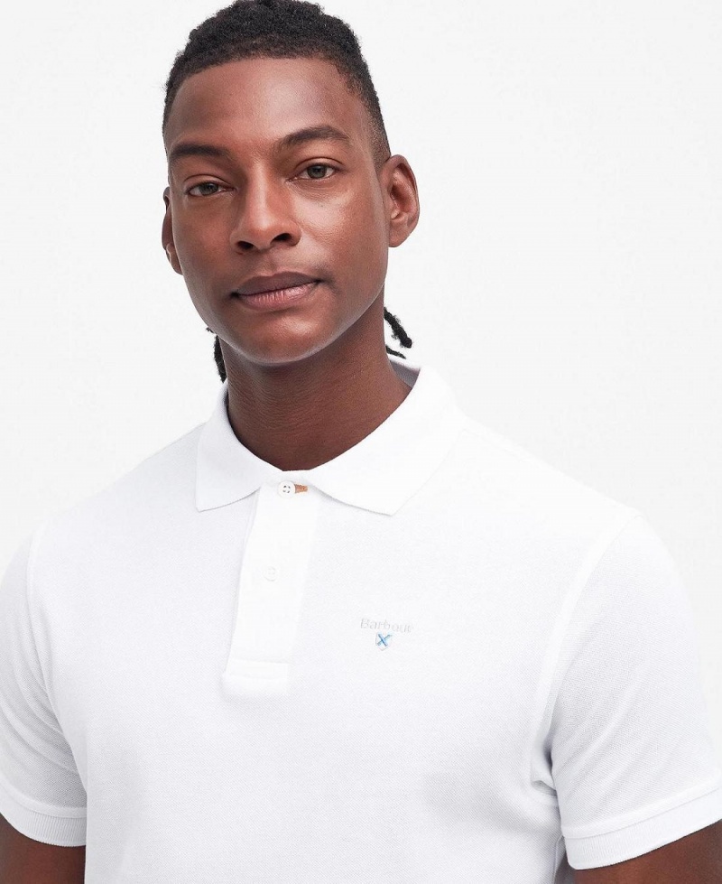 Hauts Barbour Sports Polo Shirt Homme Blanche | France_BAR53228