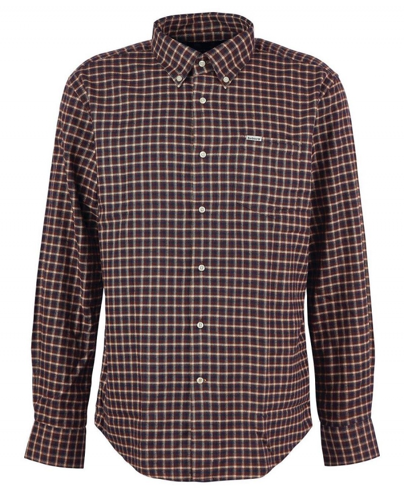 Hauts Barbour Tanlaw Regular Fit Shirt Homme Rouge | France_BAR49243