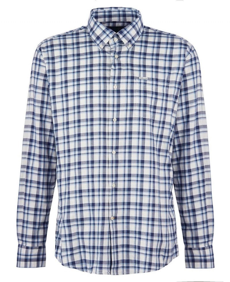 Hauts Barbour Turville Shirt Homme Bleu | France_BAR97500