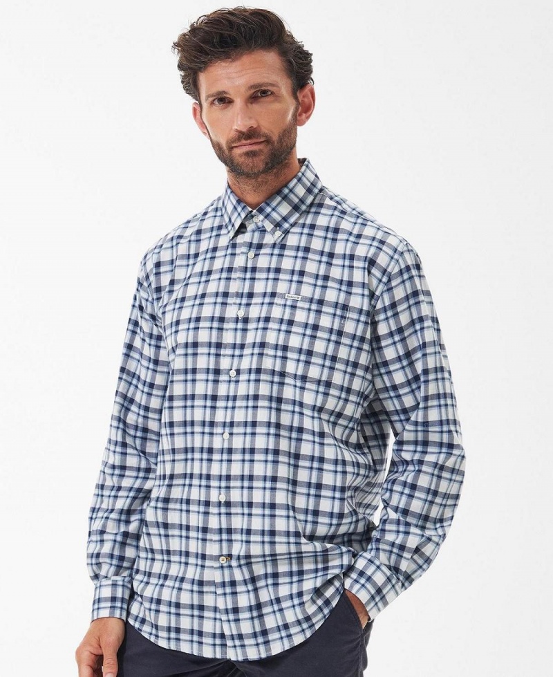 Hauts Barbour Turville Shirt Homme Bleu | France_BAR97500