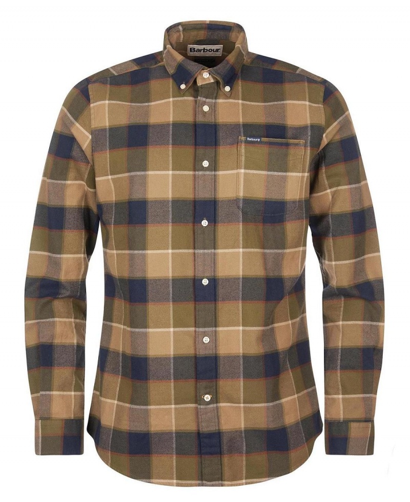 Hauts Barbour Valley Tailored Fit Shirt Homme Grise | France_BAR14436