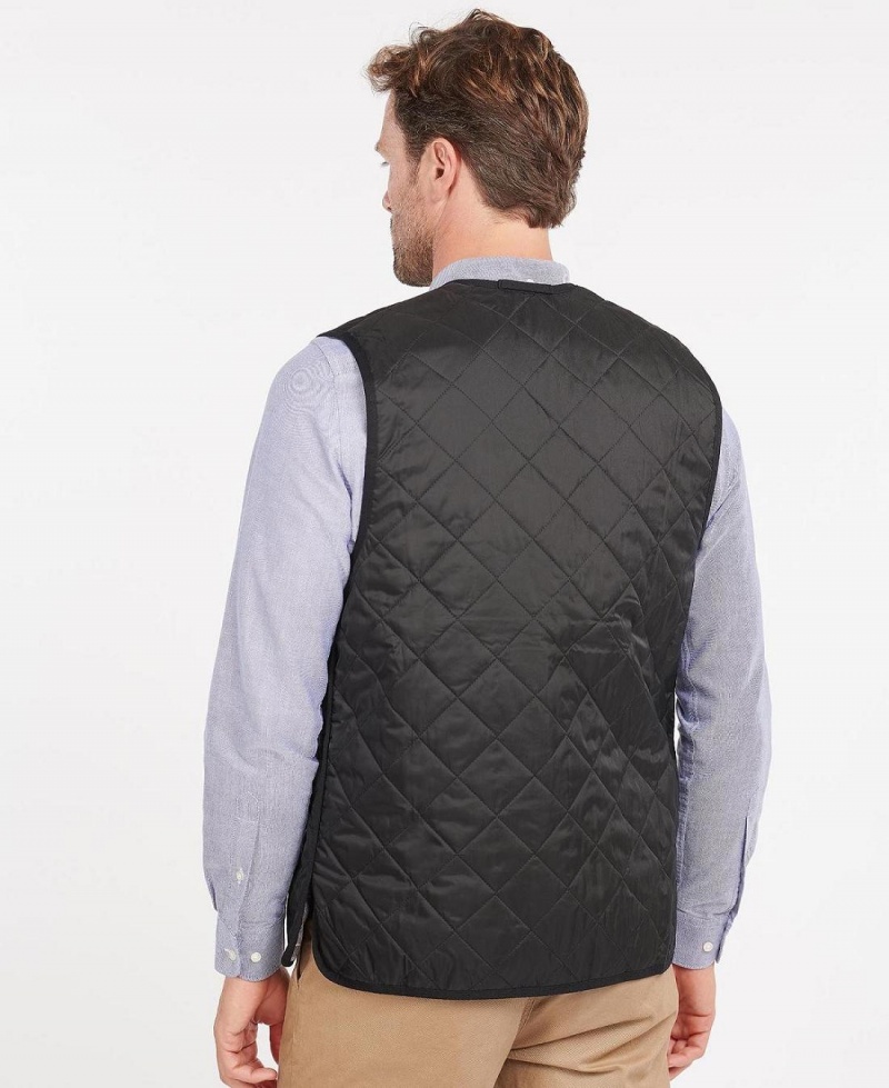 Liner / Hood Barbour Matelassé Waistcoat/Zip-In Liner Homme Noir | France_BAR59381