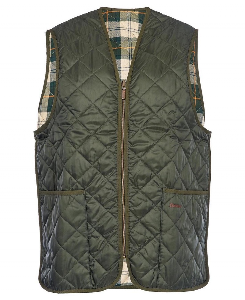 Liner / Hood Barbour Matelassé Waistcoat/Zip-In Liner Homme Vert Olive | France_BAR30605