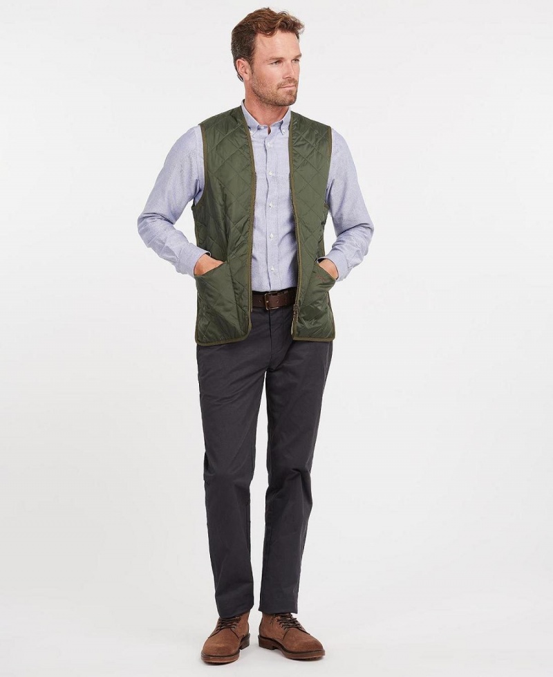 Liner / Hood Barbour Matelassé Waistcoat/Zip-In Liner Homme Vert Olive | France_BAR30605