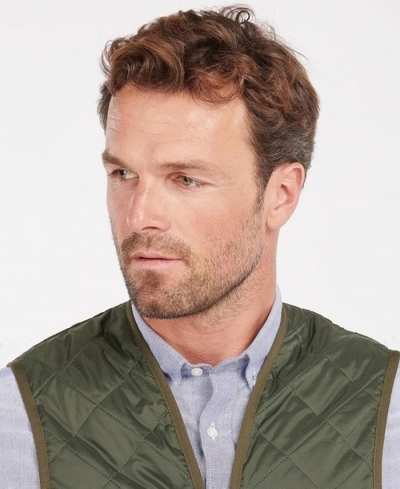 Liner / Hood Barbour Matelassé Waistcoat/Zip-In Liner Homme Vert Olive | France_BAR30605