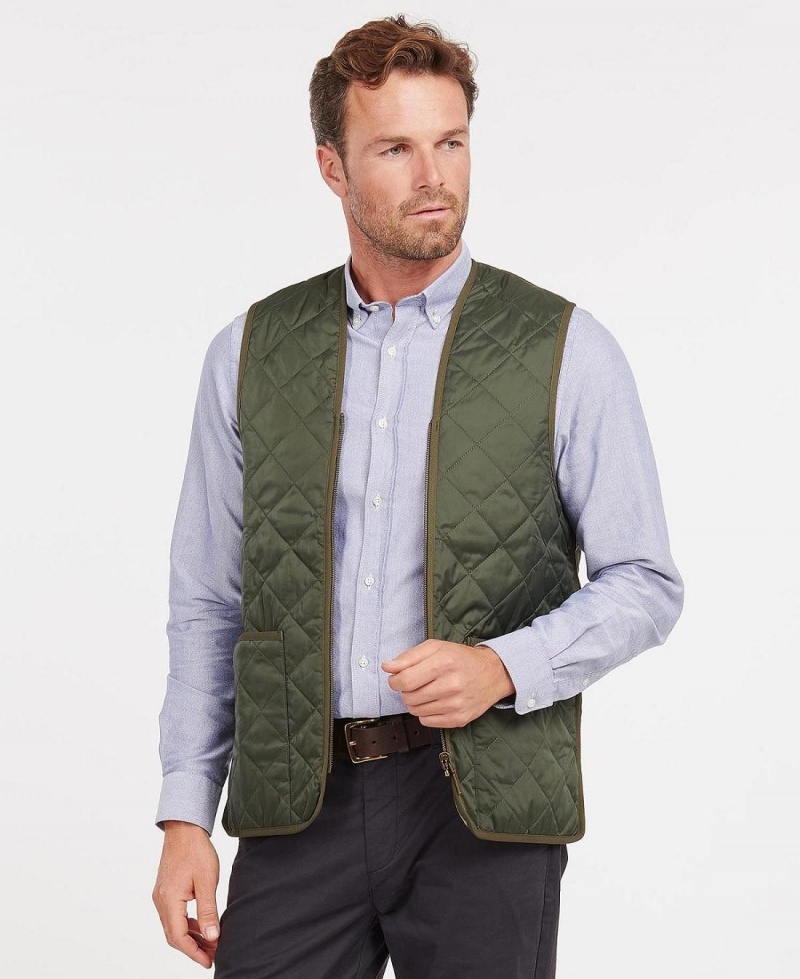 Liner / Hood Barbour Matelassé Waistcoat/Zip-In Liner Homme Vert Olive | France_BAR30605