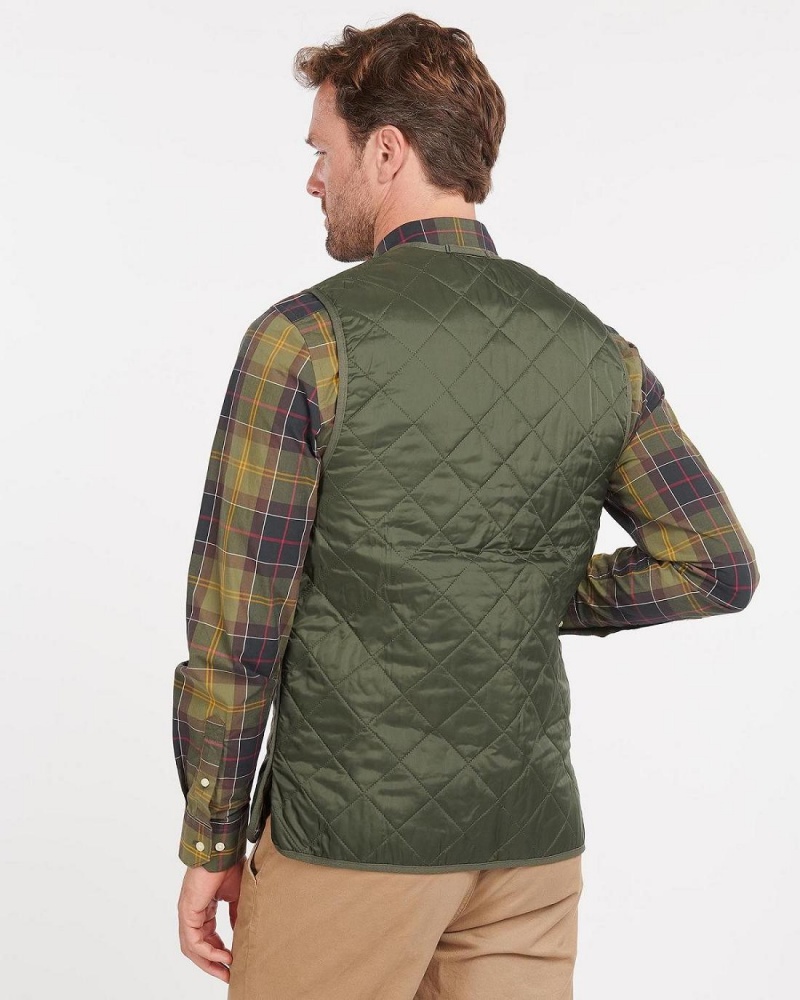 Liner / Hood Barbour Matelassé Waistcoat/Zip-In Liner Homme Vert Olive | France_BAR56187