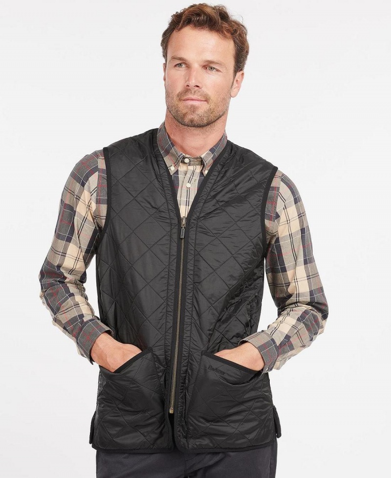 Liner / Hood Barbour Polarquilt Waistcoat/Zip-In Liner Homme Noir | France_BAR64714