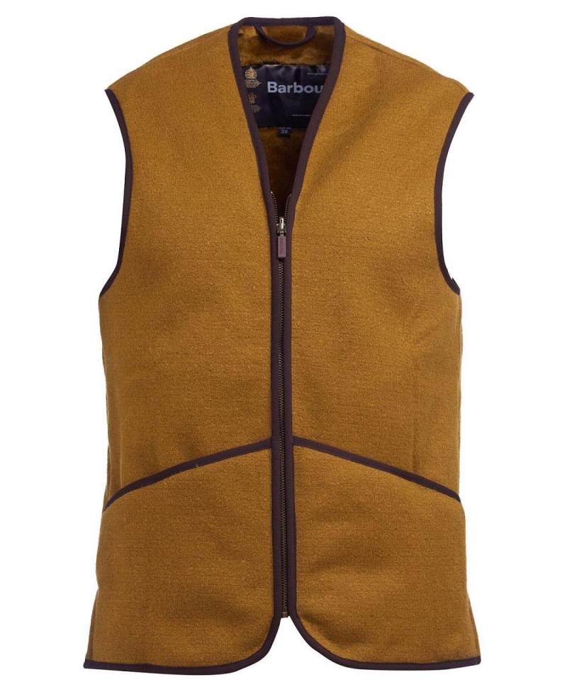 Liner / Hood Barbour Warm Pile Waistcoat/Zip-In Liner Homme Marron | France_BAR15900