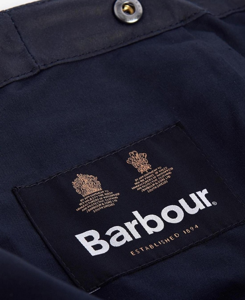 Liner / Hood Barbour Waxed Coton Plain Hood Homme Bleu Marine | France_BAR87482