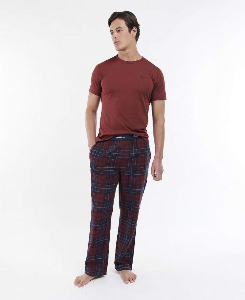 Loungewear Barbour Glenn Tartan Pyjama Trousers Homme Rouge | France_BAR77433