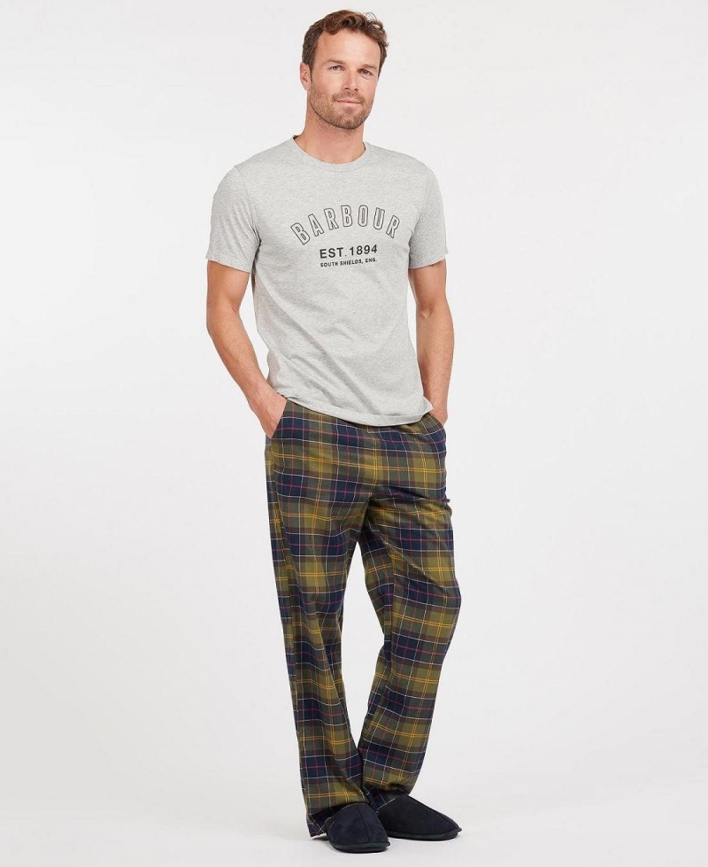 Loungewear Barbour Glenn Tartan Pyjama Trousers Homme Jaune | France_BAR42512