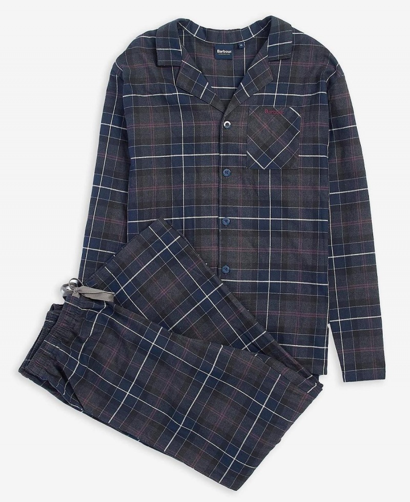 Loungewear Barbour Laith Tartan Pyjama Set Homme Noir | France_BAR36190