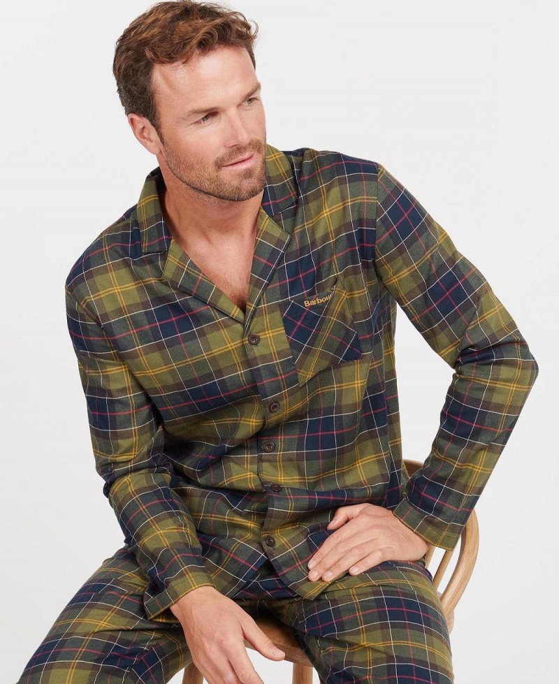 Loungewear Barbour Laith Tartan Pyjama Set Homme Jaune | France_BAR54443