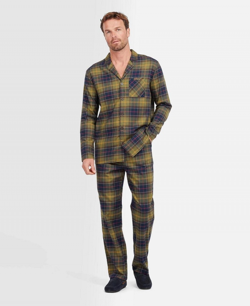 Loungewear Barbour Laith Tartan Pyjama Set Homme Jaune | France_BAR54443