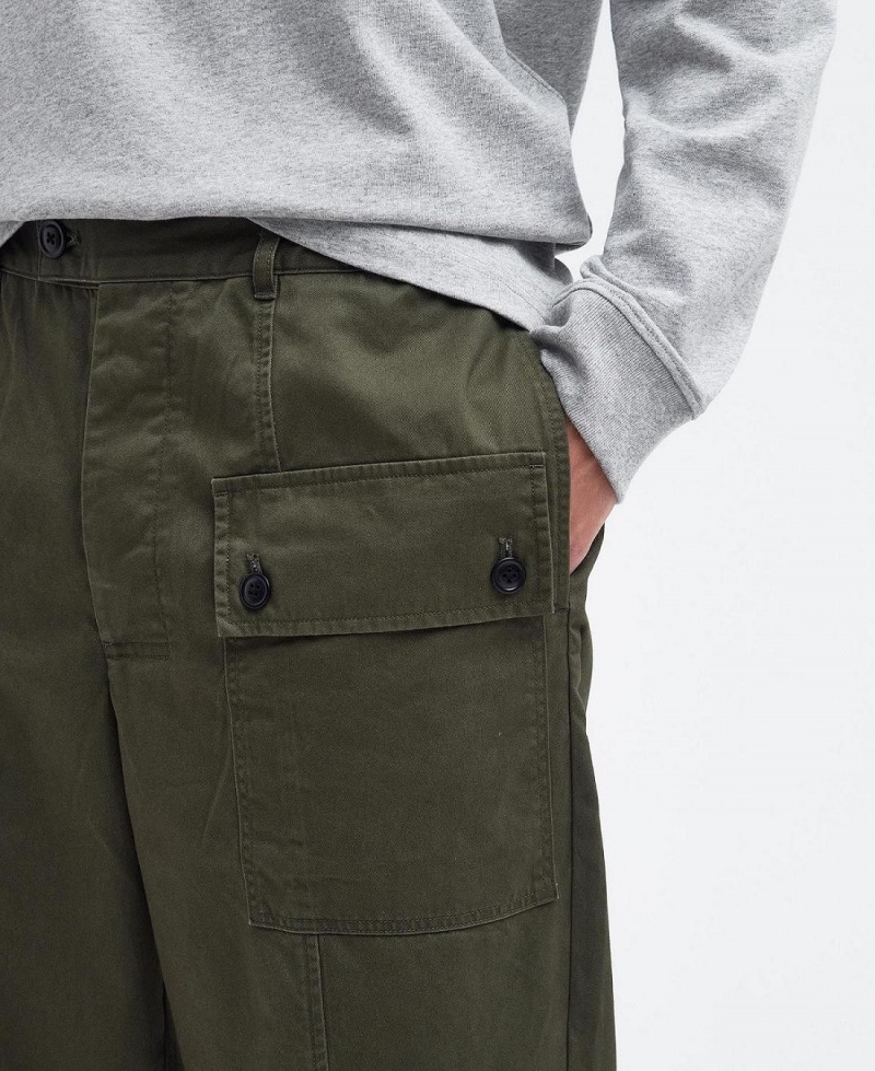 Pantalon Barbour Barbour x Maison Kitsuné Cargo Trousers Homme Vert | France_BAR71930