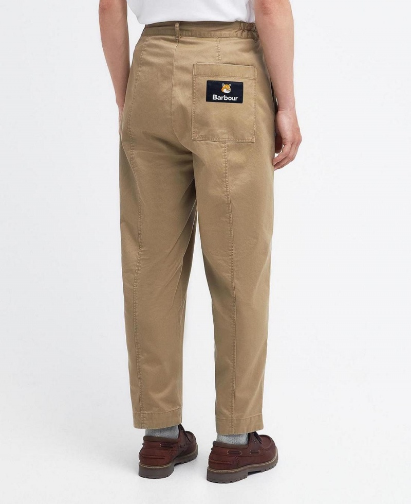 Pantalon Barbour Barbour x Maison Kitsuné Cargo Trousers Homme Beige | France_BAR46125