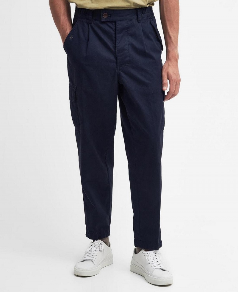 Pantalon Barbour Faulkner Tapered Cargo Trousers Homme Bleu Marine | France_BAR70406