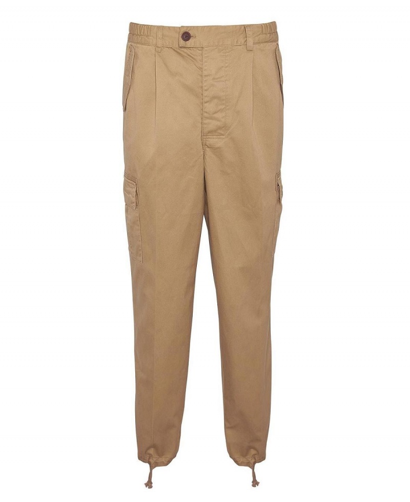 Pantalon Barbour Faulkner Tapered Cargo Trousers Homme Beige | France_BAR89062