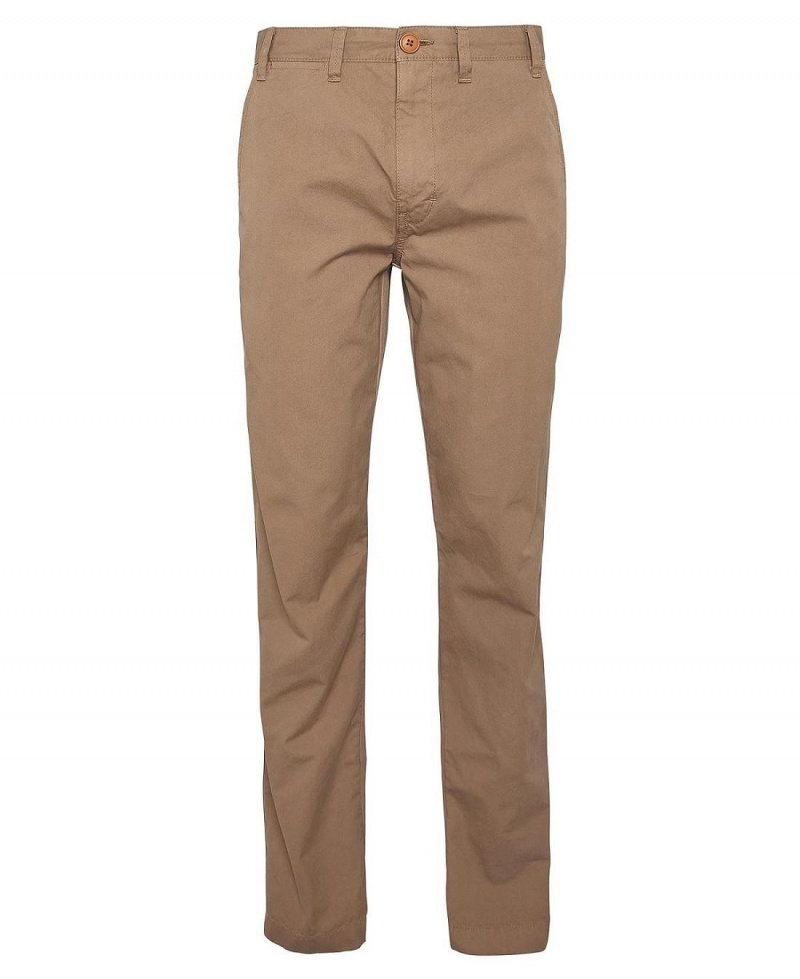 Pantalon Barbour Glendale Chinos Homme Marron | France_BAR50751