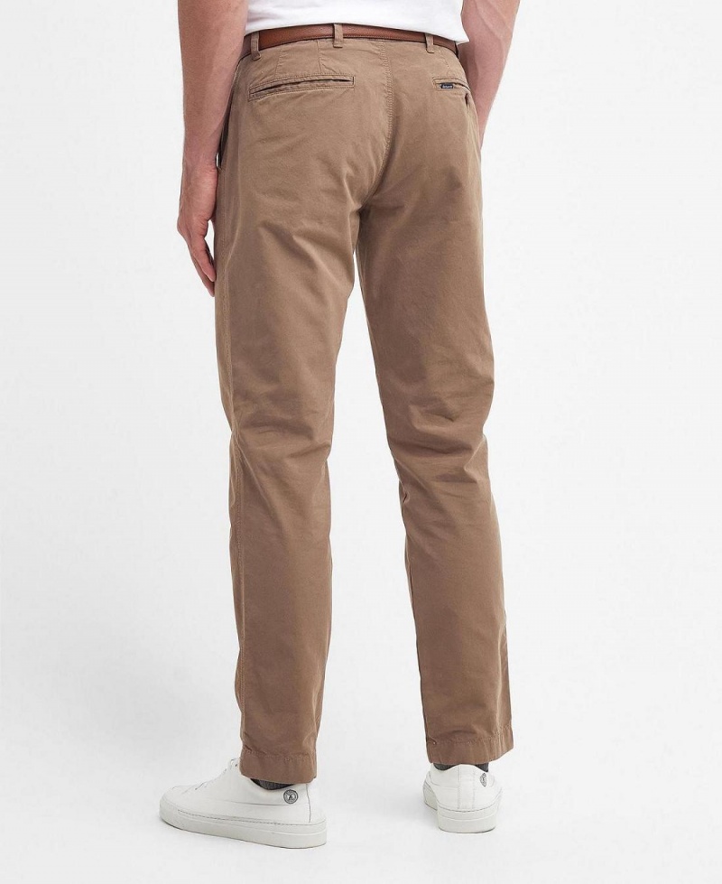 Pantalon Barbour Glendale Chinos Homme Marron | France_BAR50751