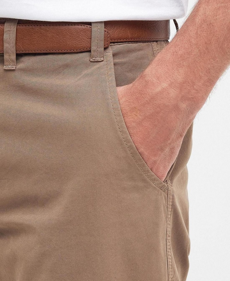 Pantalon Barbour Glendale Chinos Homme Marron | France_BAR50751