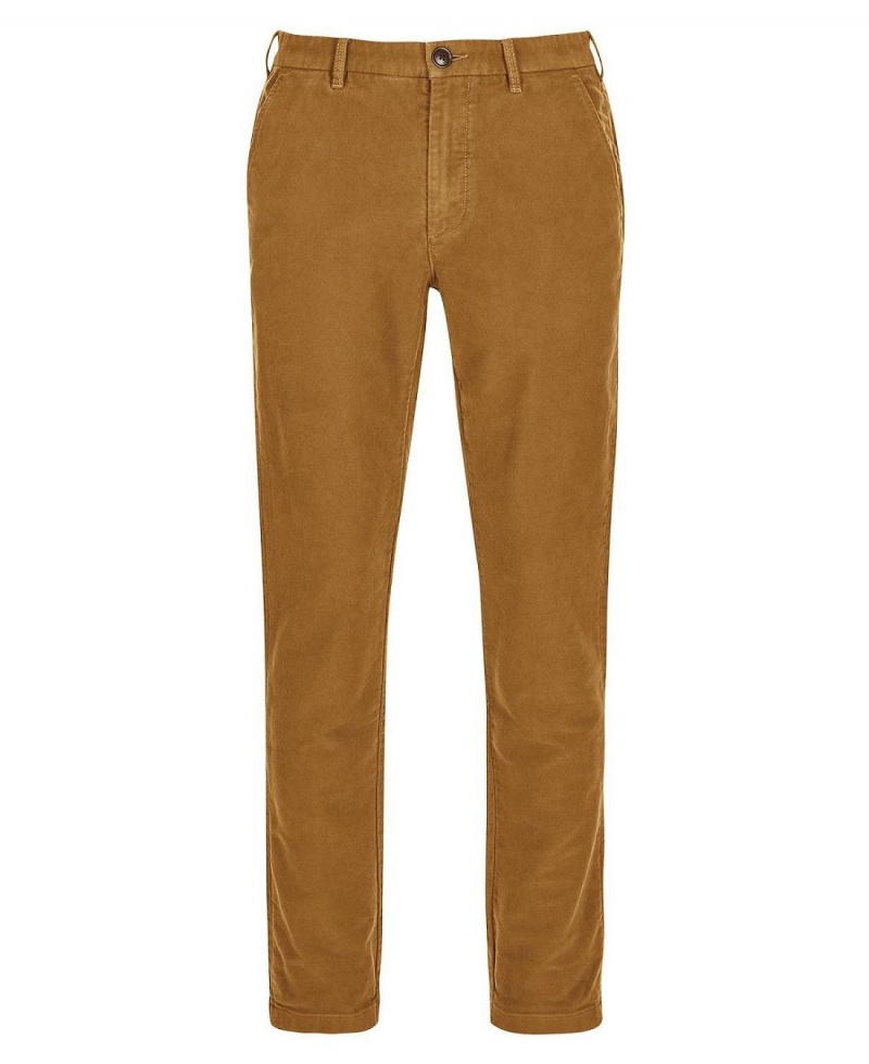 Pantalon Barbour Neuston Moleskin Trousers Homme Beige | France_BAR55135