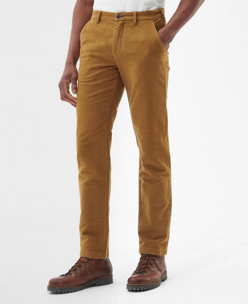 Pantalon Barbour Neuston Moleskin Trousers Homme Beige | France_BAR55135