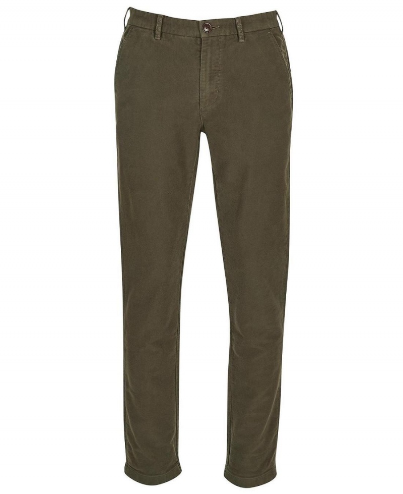 Pantalon Barbour Neuston Moleskin Trousers Homme Vert Olive | France_BAR64354