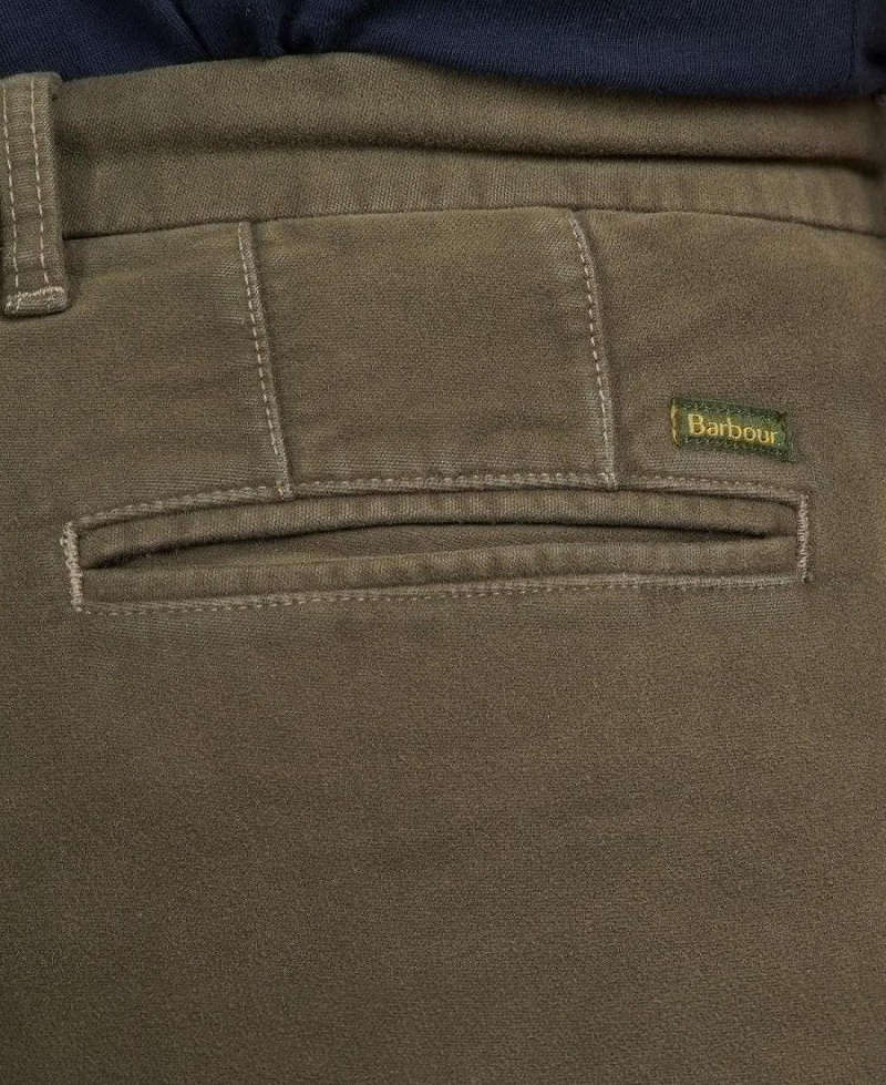 Pantalon Barbour Neuston Moleskin Trousers Homme Vert Olive | France_BAR64354