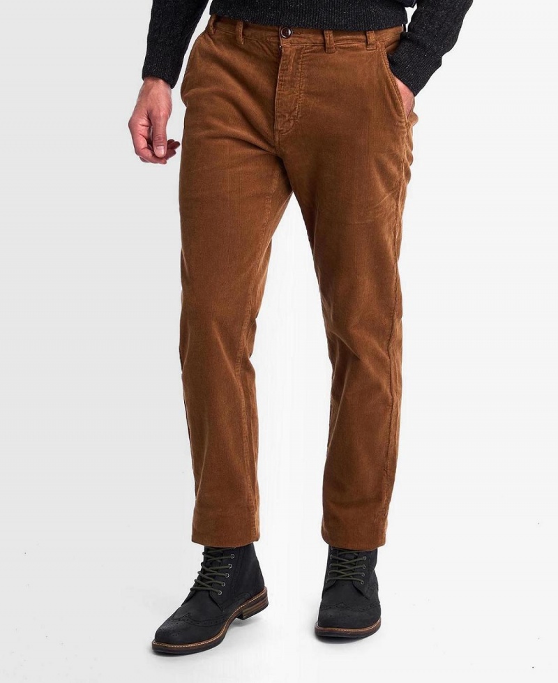 Pantalon Barbour Neuston Stretch-Cord Trousers Homme Jaune | France_BAR96279