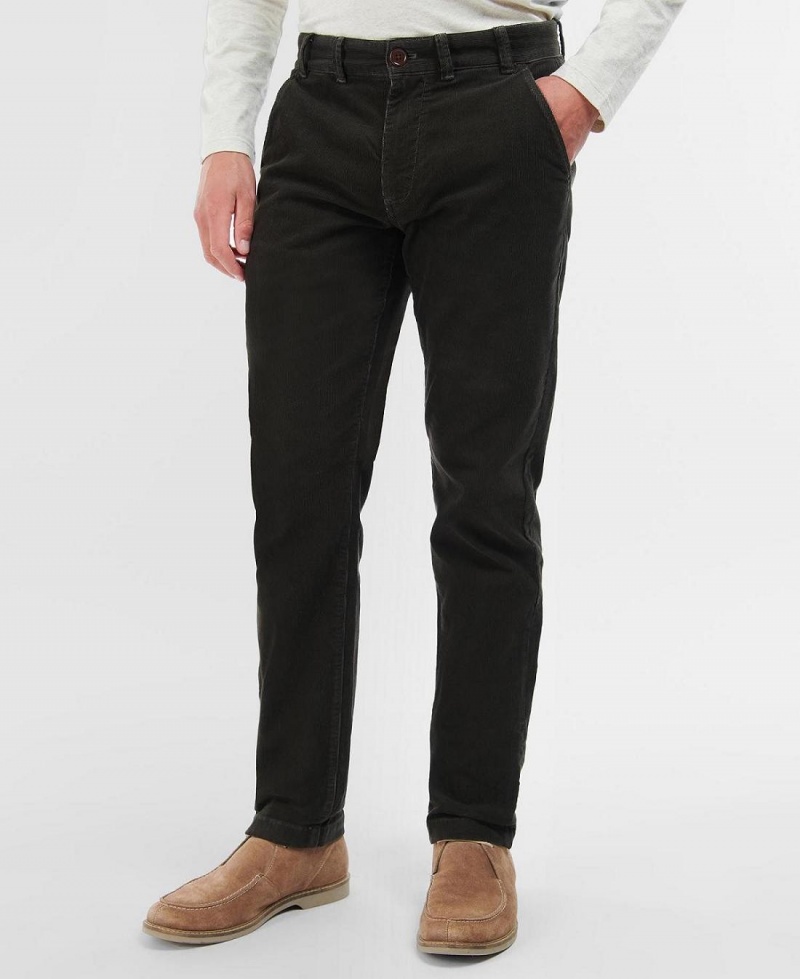 Pantalon Barbour Neuston Stretch-Cord Trousers Homme Noir | France_BAR78699