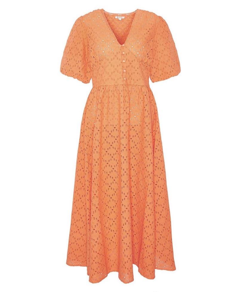 Peignoir Barbour Kelley Broderie Anglaise Femme Orange | France_BAR89328