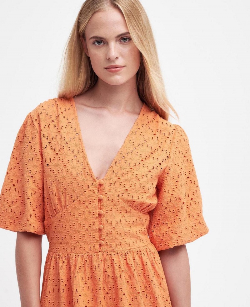 Peignoir Barbour Kelley Broderie Anglaise Femme Orange | France_BAR89328