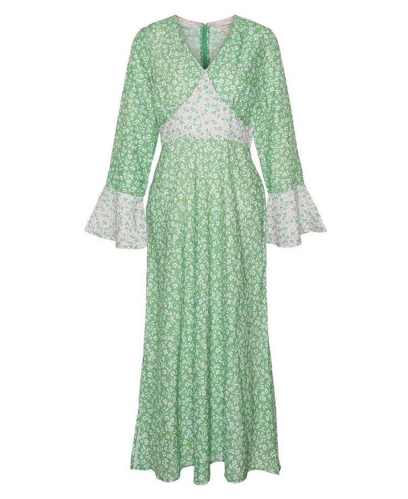 Peignoir Barbour Sandgate Floral Maxi Femme Vert | France_BAR38454