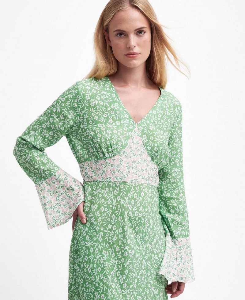 Peignoir Barbour Sandgate Floral Maxi Femme Vert | France_BAR38454