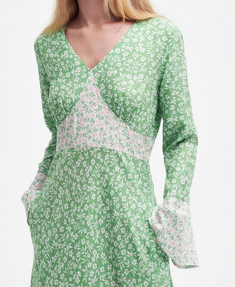 Peignoir Barbour Sandgate Floral Maxi Femme Vert | France_BAR38454