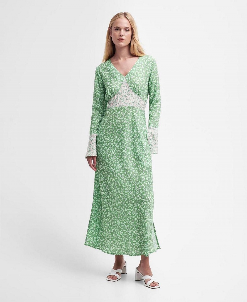 Peignoir Barbour Sandgate Floral Maxi Femme Vert | France_BAR38454