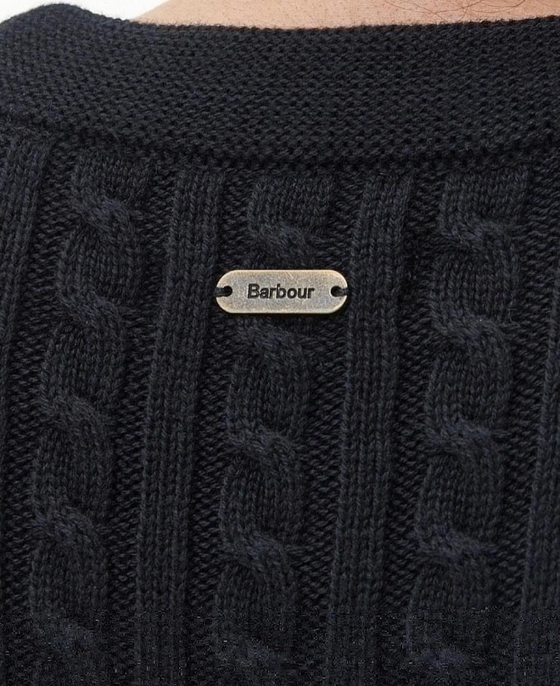 Peignoir Barbour Stitch Guernsey Femme Noir | France_BAR83298