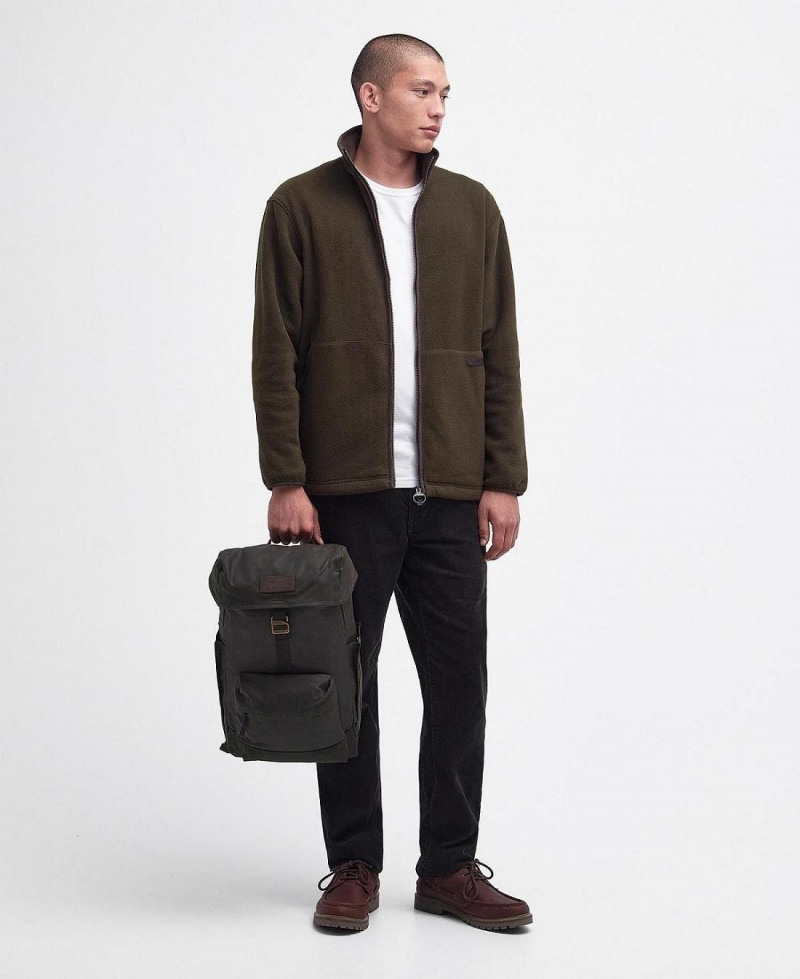 Sac Barbour Essential Wax Backpack Homme Vert Olive | France_BAR76693