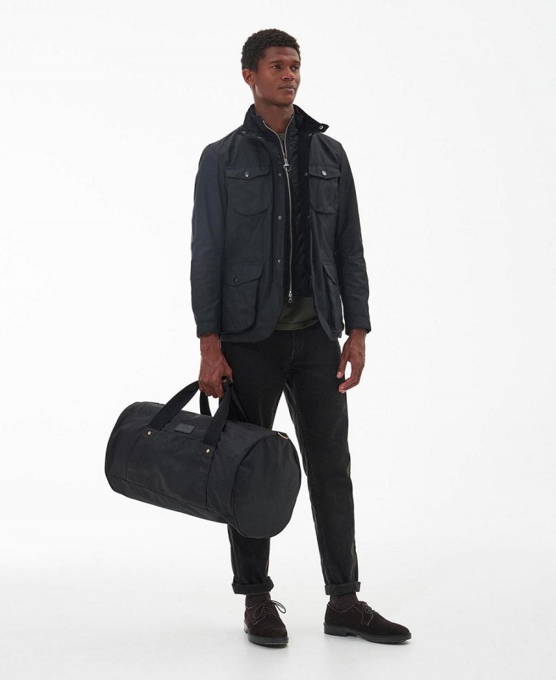 Sac Barbour Explorer Wax Duffle Bag Homme Noir | France_BAR92853